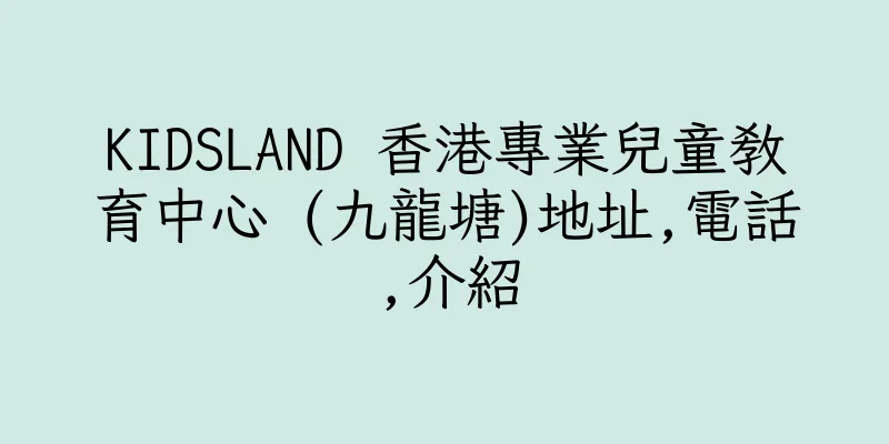 香港KIDSLAND 香港專業兒童教育中心 (九龍塘)地址,電話,介紹