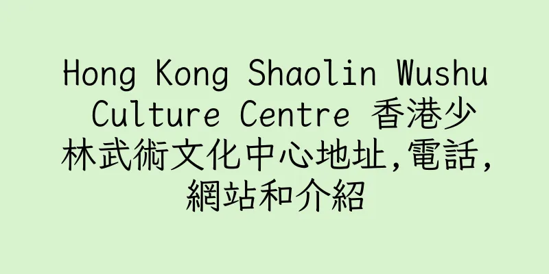 香港Hong Kong Shaolin Wushu Culture Centre 香港少林武術文化中心地址,電話,網站和介紹