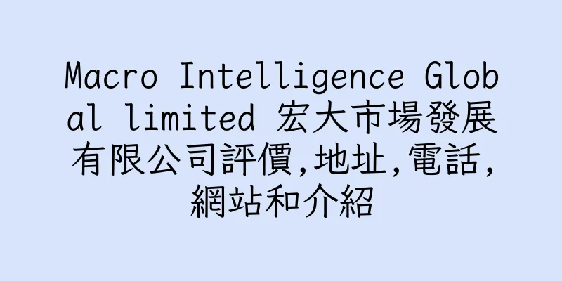 香港Macro Intelligence Global limited 宏大市場發展有限公司評價,地址,電話,網站和介紹