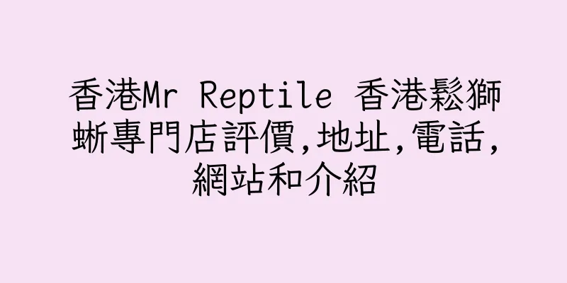 香港Mr Reptile 香港鬆獅蜥專門店評價,地址,電話,網站和介紹