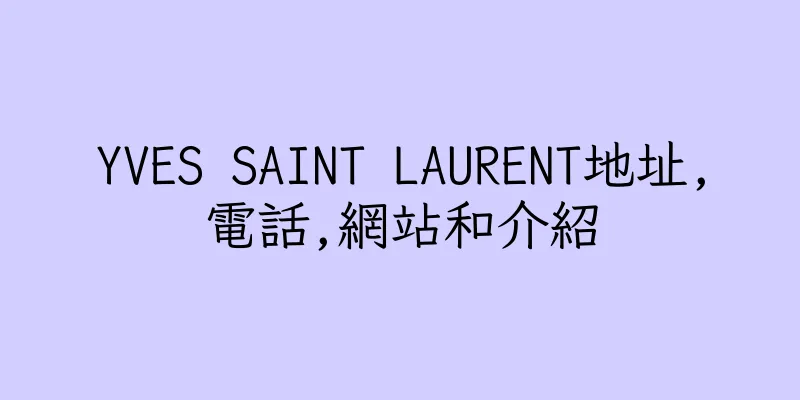 香港YVES SAINT LAURENT地址,電話,網站和介紹