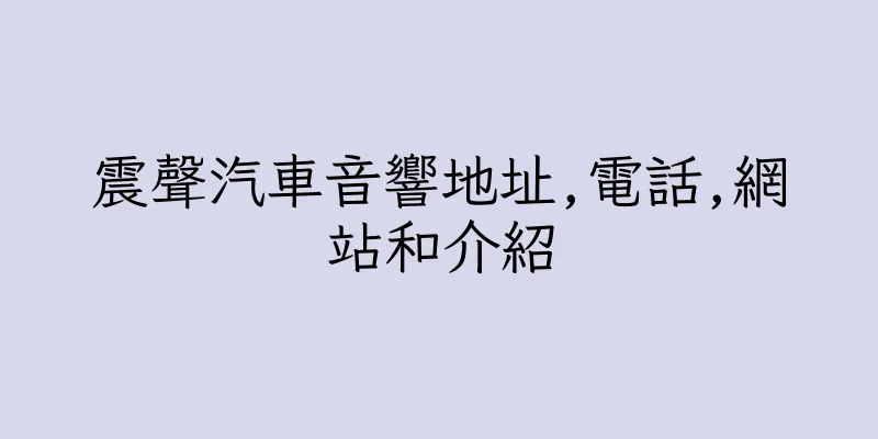 香港震聲汽車音響地址,電話,網站和介紹