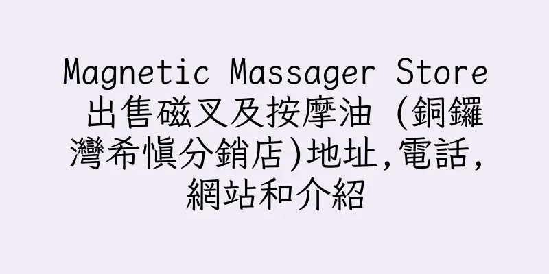 香港Magnetic Massager Store 出售磁叉及按摩油 (銅鑼灣希慎分銷店)地址,電話,網站和介紹